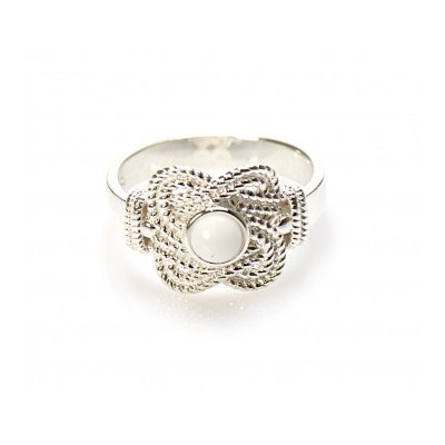 Mattenklopper ring witte steen | Mattenklopper winti ring