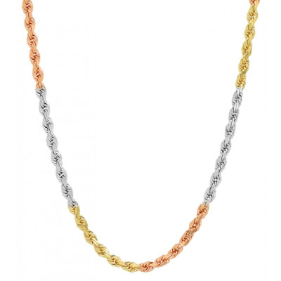 Tri color gold rope chain | 3 kleuren goud ketting | Tri color ketting